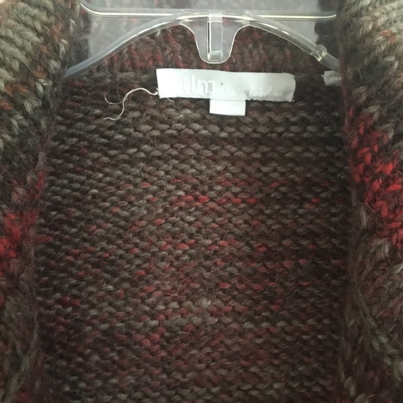 DTLM moto alpaca zip front cardigan sweater M L - Picture 5 of 6